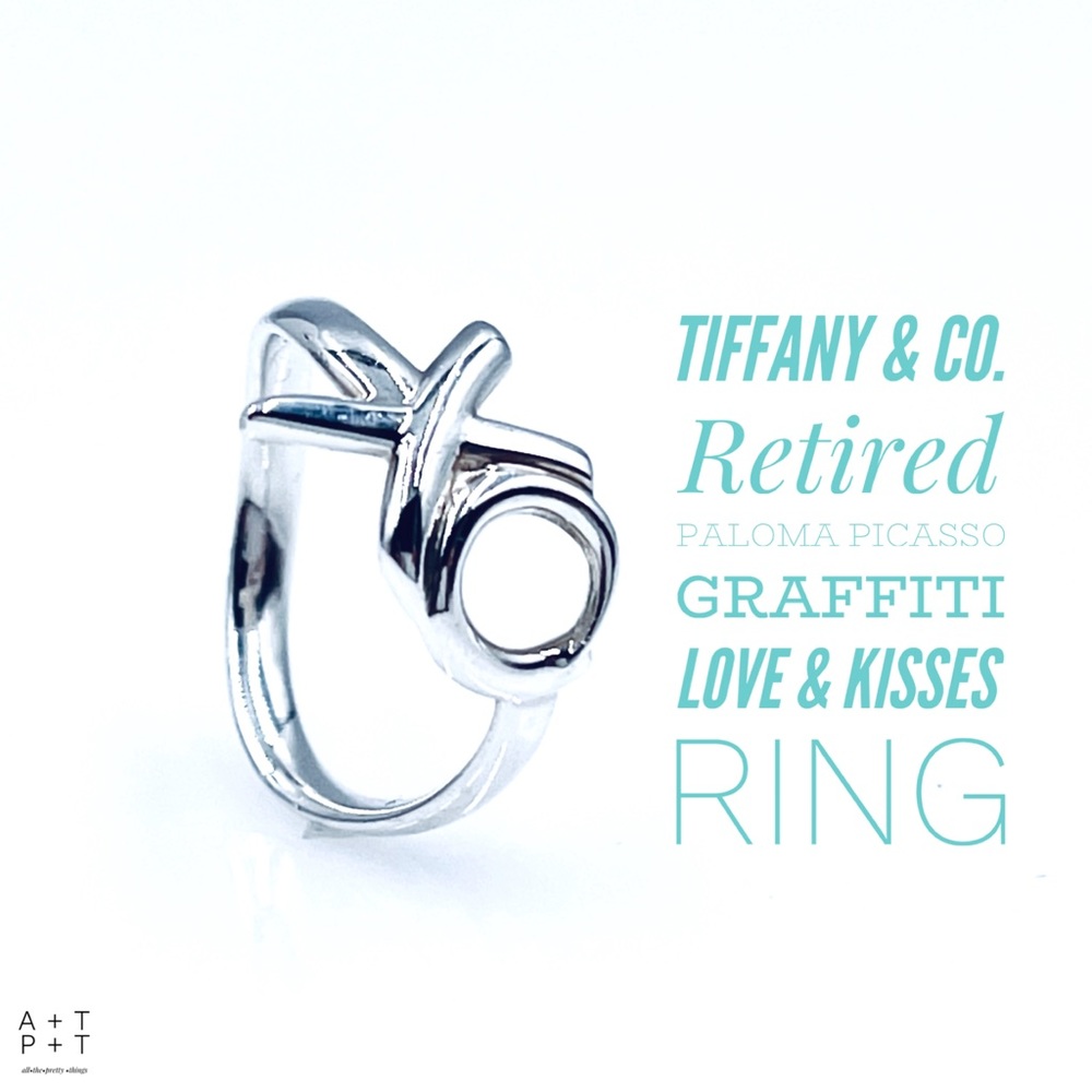 Tiffany & Co. Retired Graffiti Love & Kisses Ring